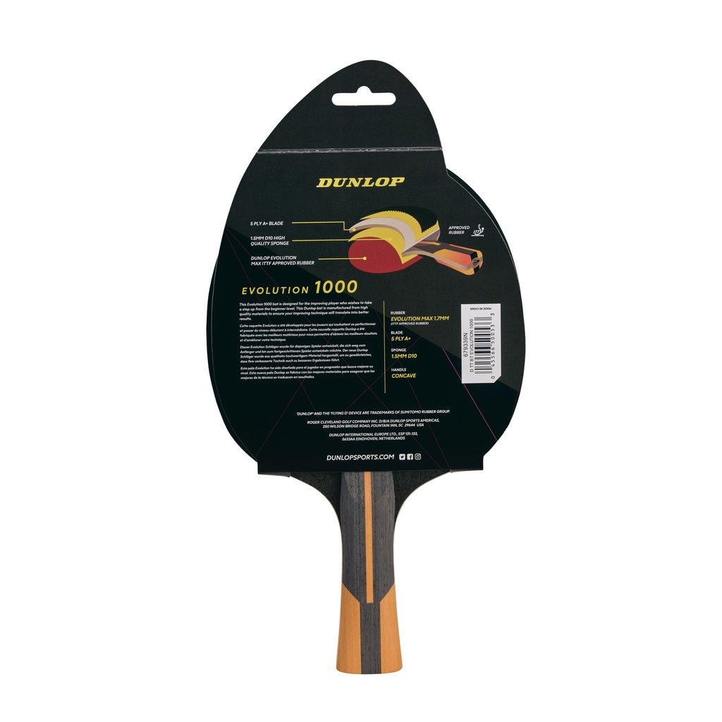 Dunlop Evolution 1000 Table Tennis Bat