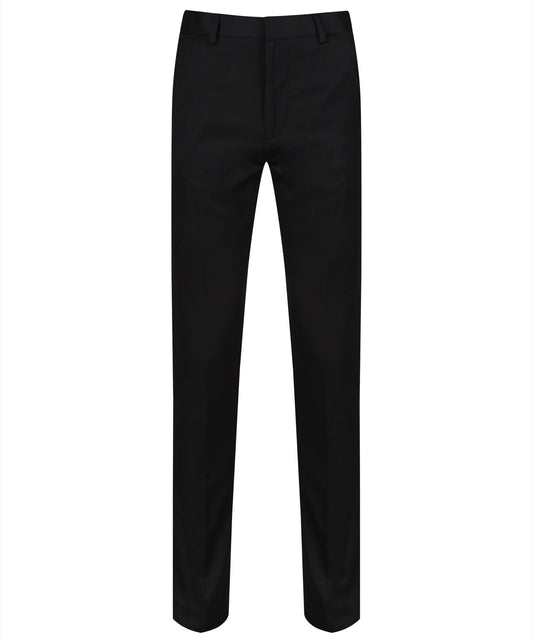 Boys Plain Black Trousers