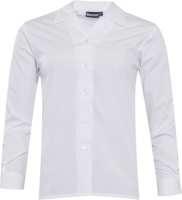 Girls L/S White Revere Shirts (2 Pack)